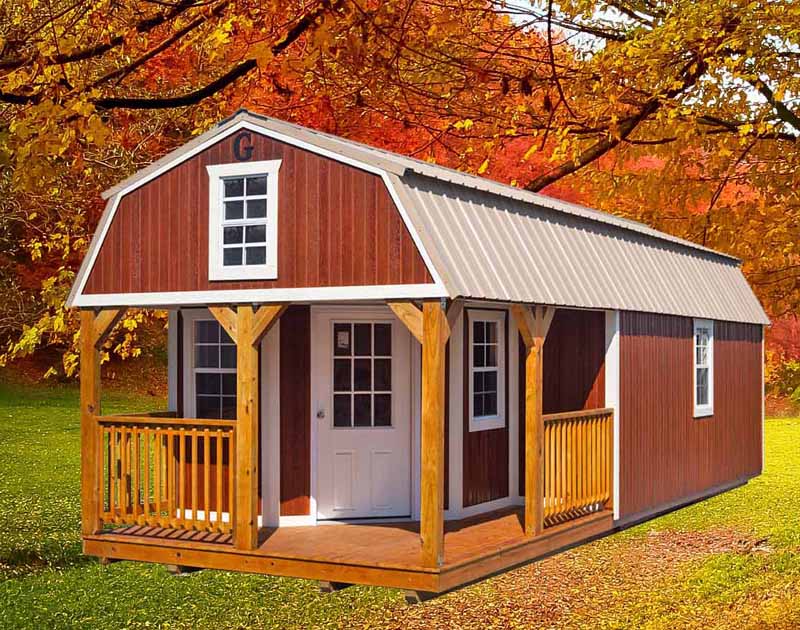 Wraparound Porch Lofted Barn Cabin